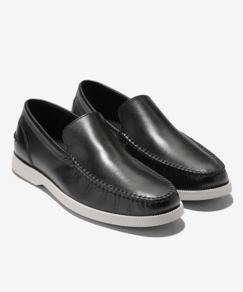 Мужские лоферы из натуральной кожи American Classics Hampton COLE HAAN чёрные — фото 2