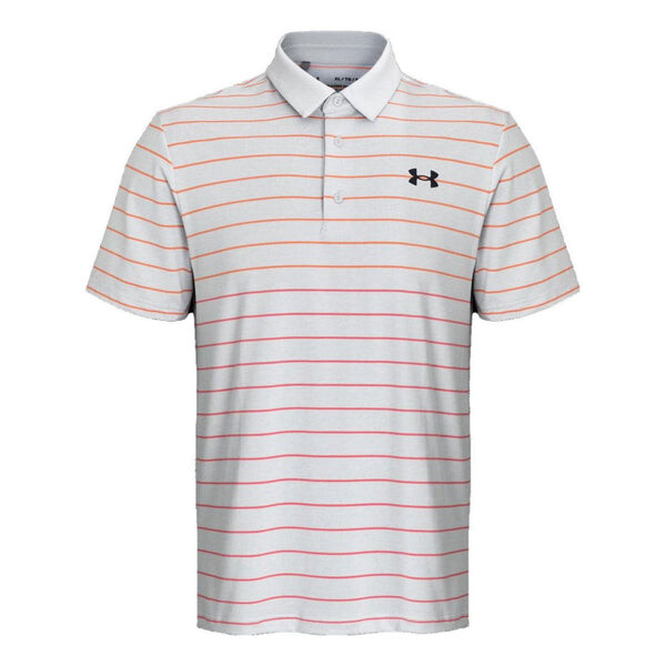 

Рубашка поло playoff 3.0 stripe polo shirt 'grey orange' Under Armour, серый