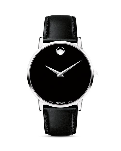 

Часы Museum Classic с черным кожаным ремешком, 40 мм Movado, цвет Black