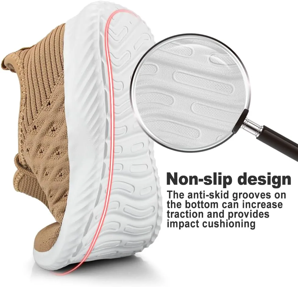 

Мужские слипоны Feethit для ходьбы, легкие, дышащие, с нескользящей подошвой, комфортные модные кроссовки для мужчин, хаки