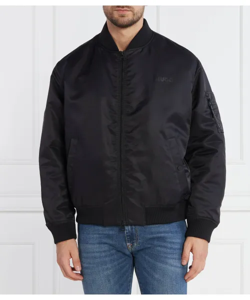 

Бомбер byler2341 Oversize fit Hugo, черный