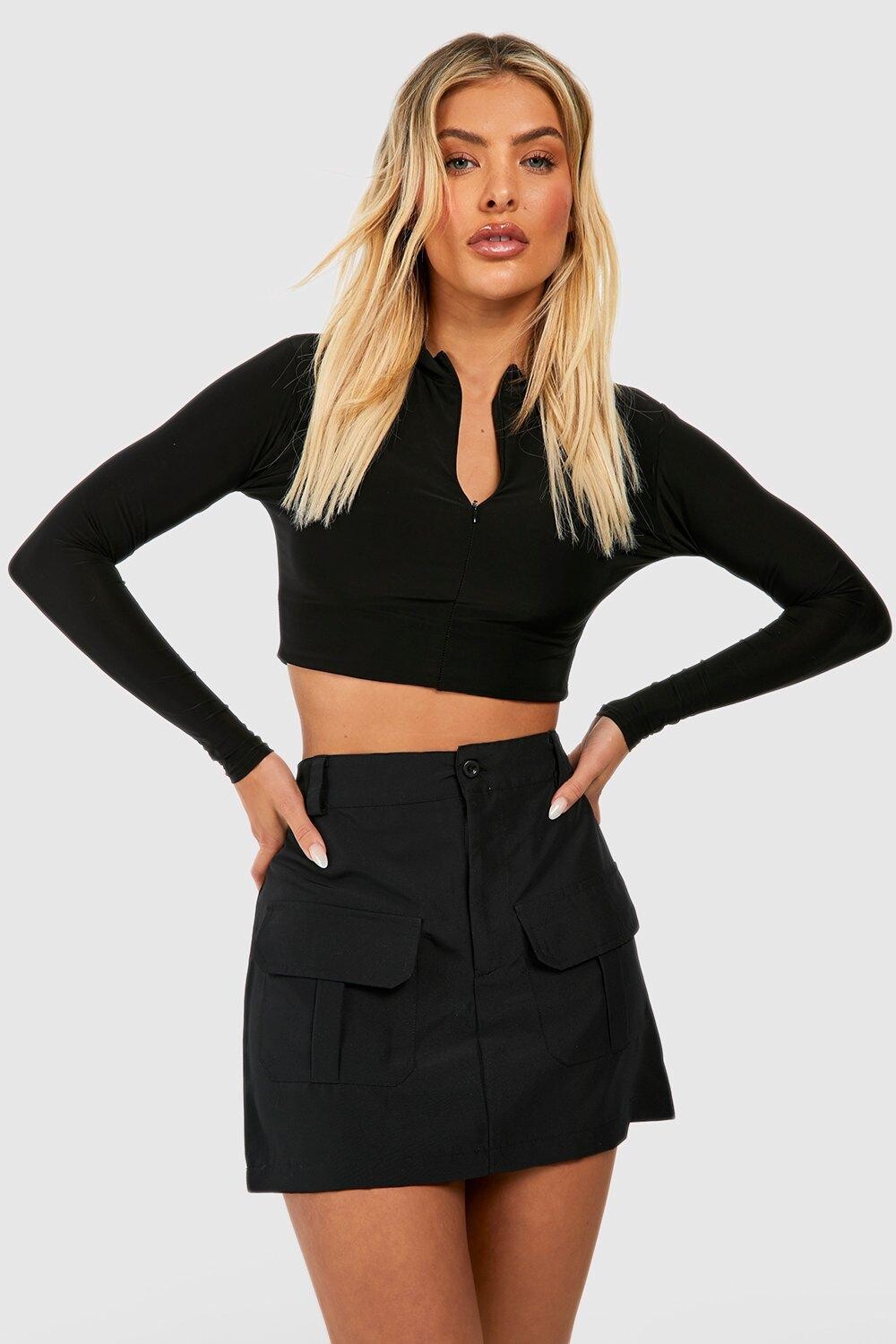 

Мини-юбка-карго Boohoo, черный