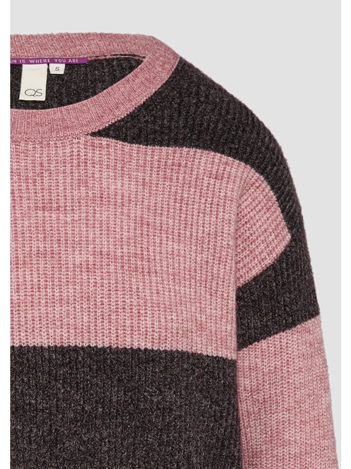 

Пуловер QS Strickpullover langarm, розовый