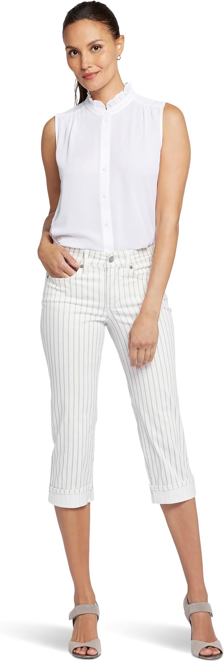 

Джинсы NYDJ Marilyn Crop Cuff, beach cruise stripe