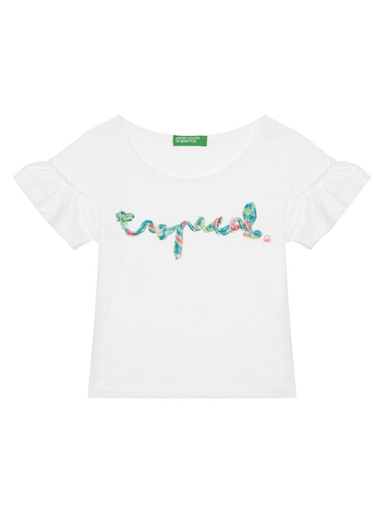 

Футболка обычного кроя 38V4G10JI United Colors Of Benetton, белый