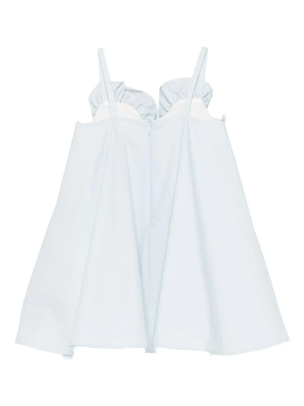 Платье с оборками и цветочным декором Elisabetta Franchi Kids, синий — фото 2