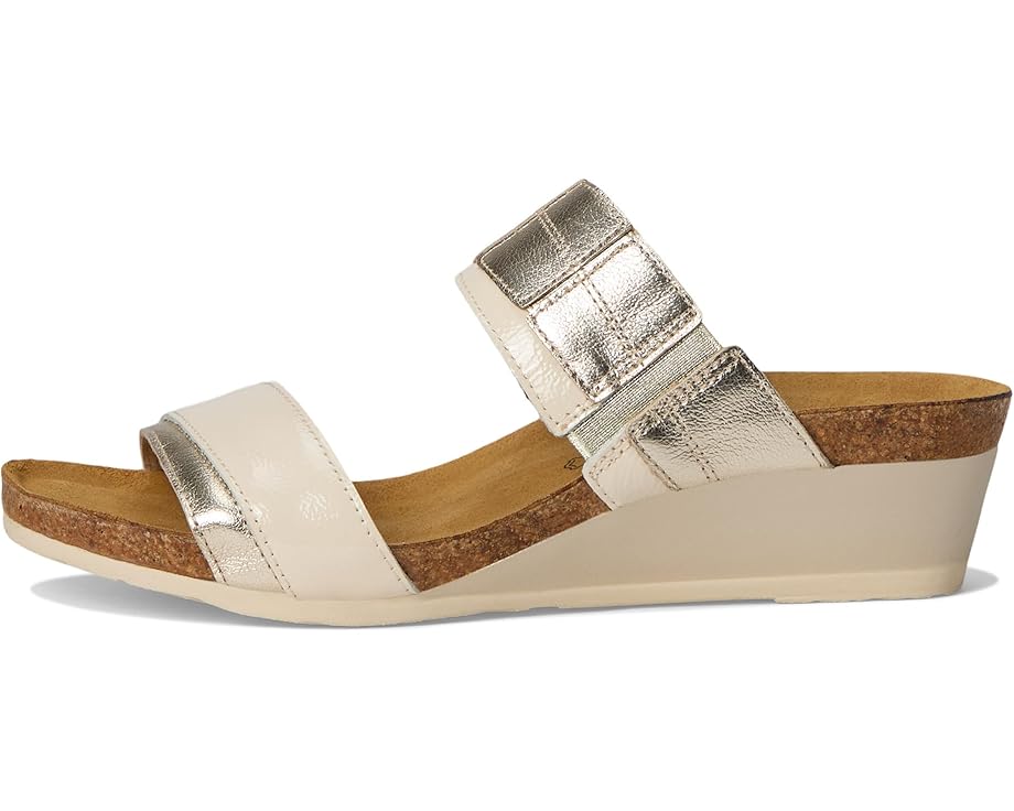 Туфли Naot Royalty, цвет Radiant Gold Leather/Ivory Crinkle Patent Leather — фото 4