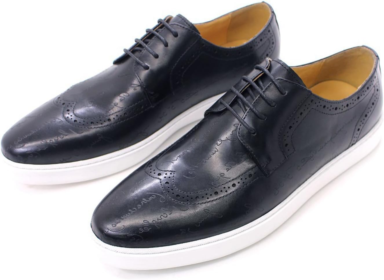 

Мужские повседневные туфли, плоская подошва, туфли из натуральной кожи, броги с крылышками, дерби, современные туфли, мужская мода, туфли на выпускной и свадьбу, деловые оксфорды, удобные смокинговые туфли для мужчин Santimon, черный