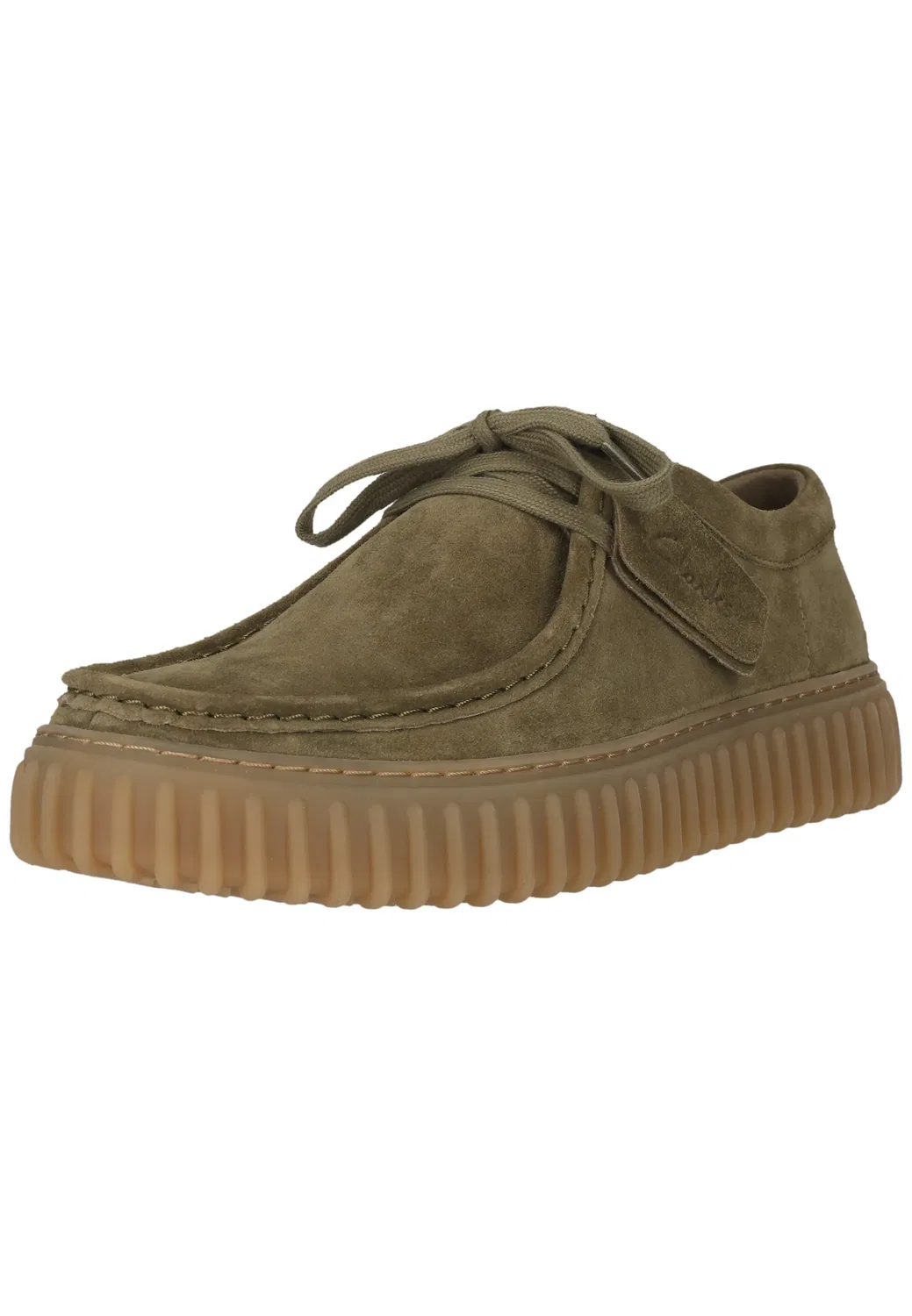 Спортивные туфли на шнуровке Clarks, оливковый замш