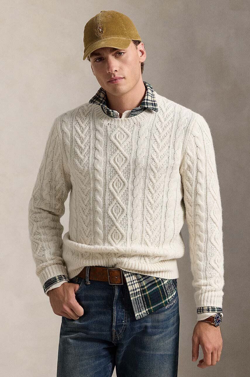 

Шерстяной свитер Polo Ralph Lauren, бежевый