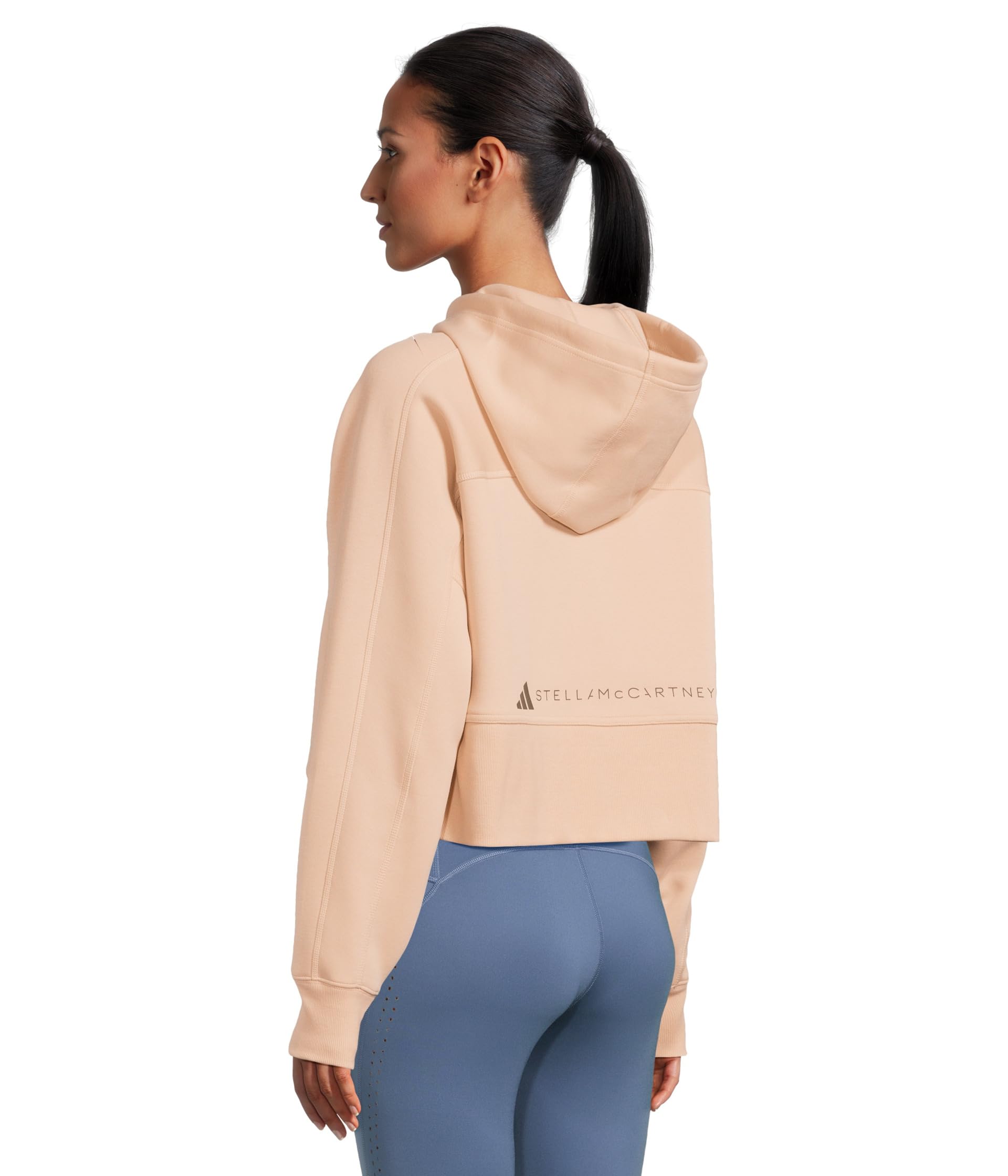 Худи adidas by Stella McCartney Sportswear Cropped Hoodie JW4690, цвет Soft Powder — фото 3