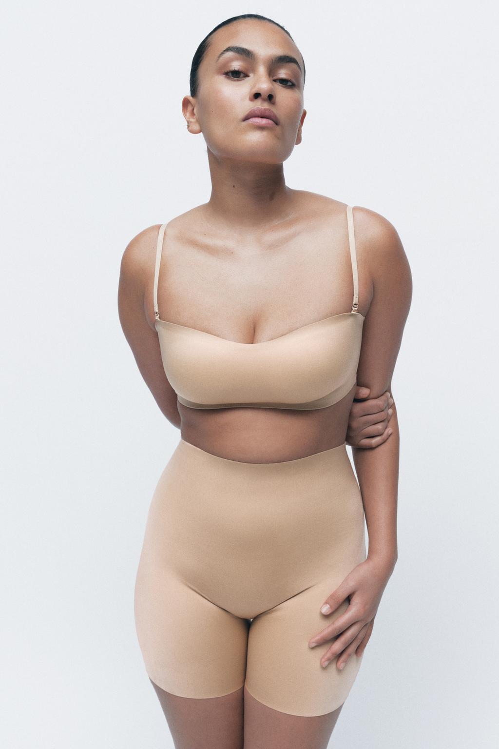 

Полиамидный бюстгальтер-бандо с бретельками ZARA, цвет Beige-pink