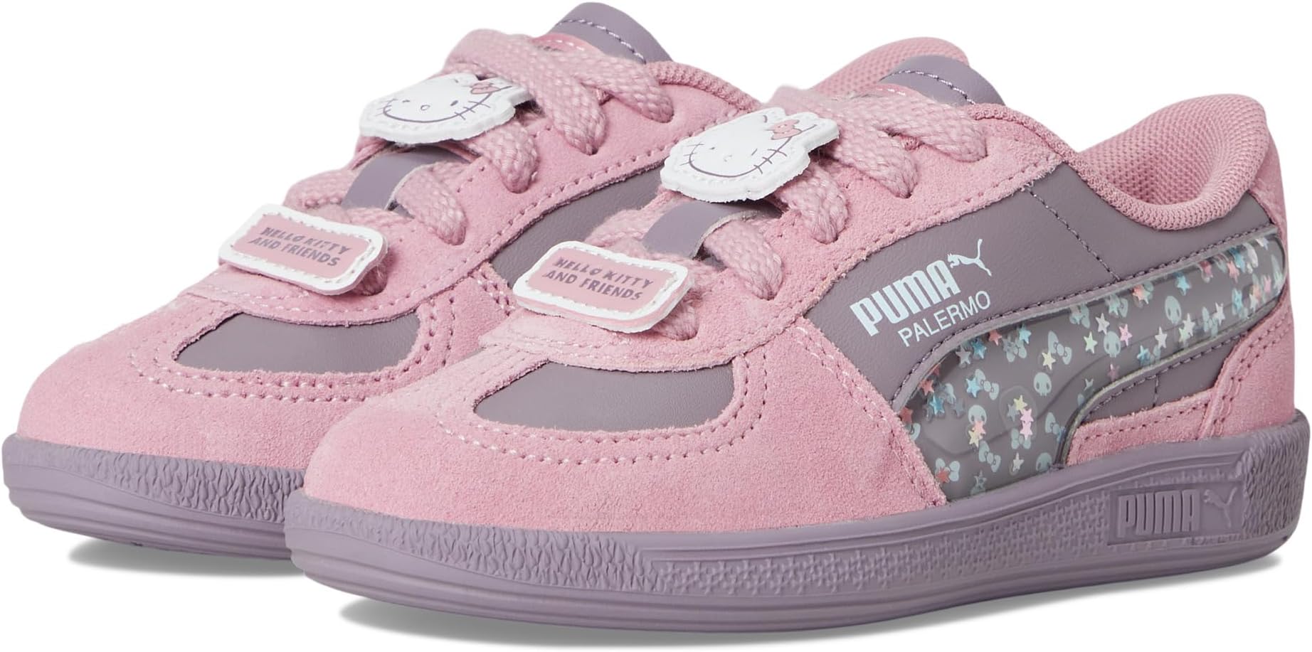 

Кроссовки PUMA Kids Palermo Hello Kitty And Friends Shoes, Plum Jam/Poised Pink