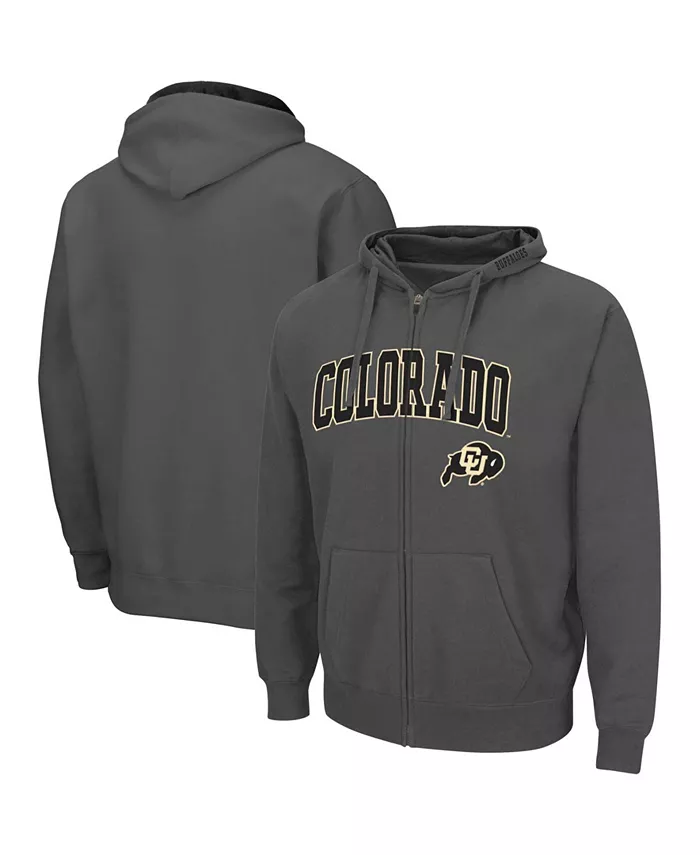 

Мужская худи с молнией Colorado Buffaloes с логотипом арки 3.0 цвета угольный Colosseum
