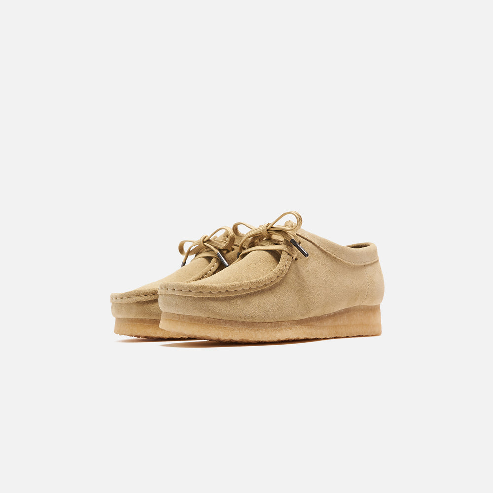 Ботинки женские Clarks WMNS Wallabee замшевые на толстой подошве, бежевый — фото 3