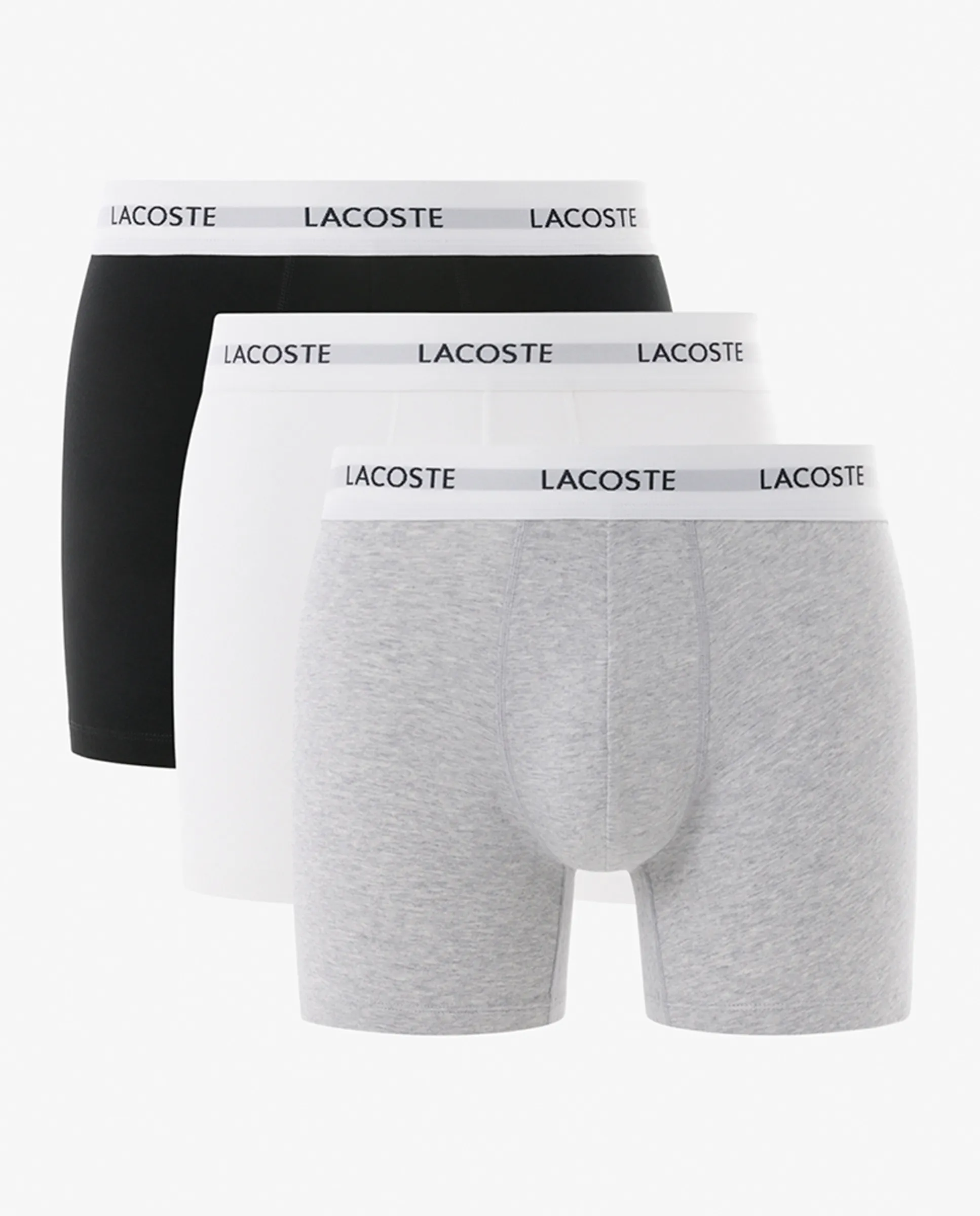 

Набор из 3 эластичных хлопковых трусов с логотипом на поясе Lacoste, многоцветный