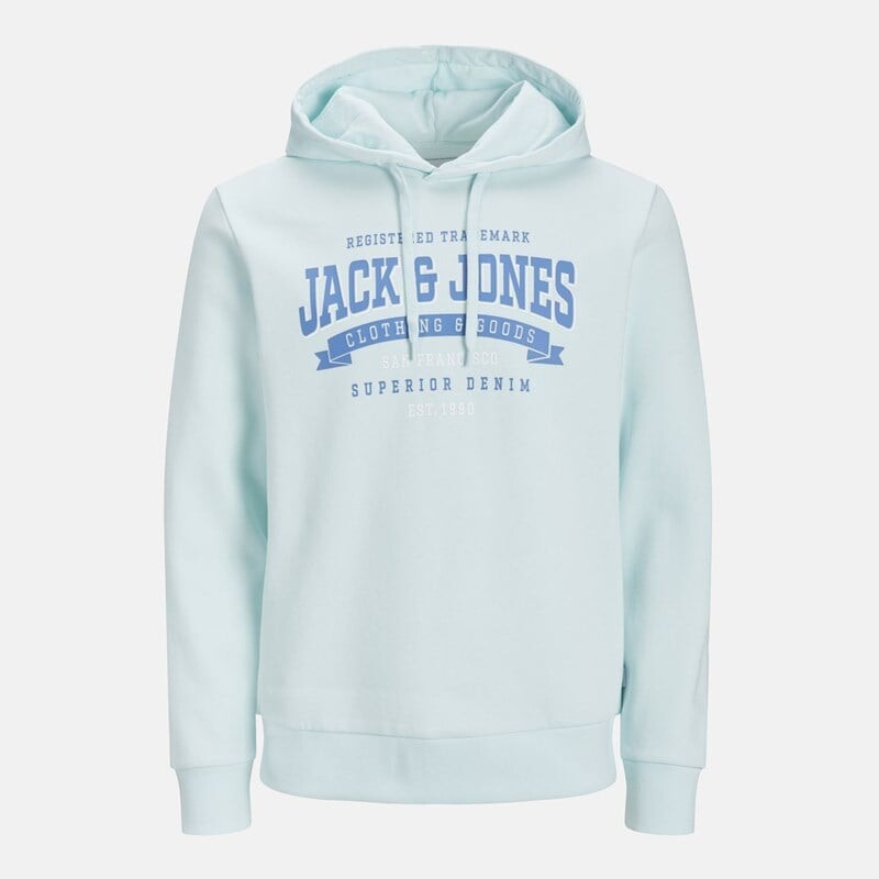 

Мужская толстовка с капюшоном jjelogo Jack & Jones, голубой