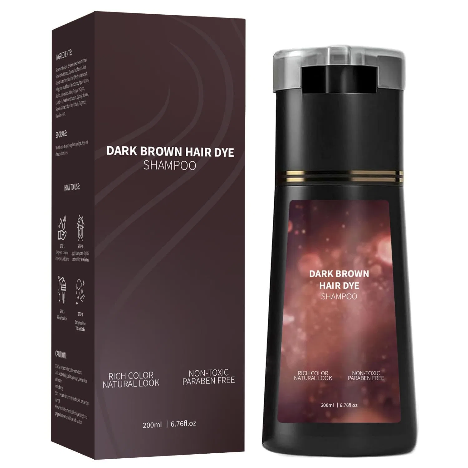Шампунь-краска «Instant Colour Shampoo» от Ever Hair, коричневый, 200 мл Generisch