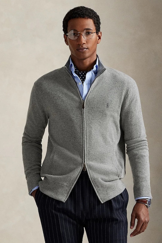 

Шерстяной кардиган Polo Ralph Lauren, серый