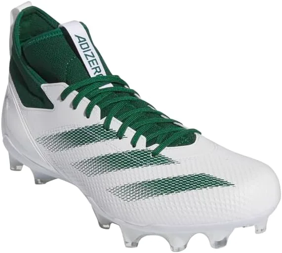 Футбольные бутсы Adidas Adizero Impact для взрослых, унисекс, белый/темно-зеленый — фото 4