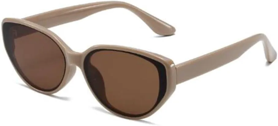 

Солнцезащитные очки «кошачий глаз» в маленькой оправе с защитой от УФ-излучения. Солнцезащитные очки для женщин и мужчин LXLHWN, Coffee Frame Coffee Tea Flakes