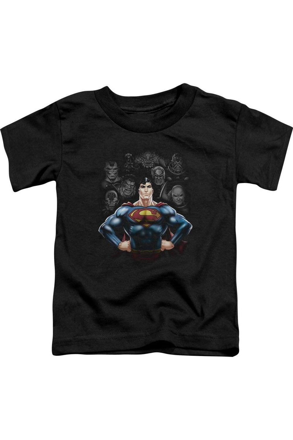 

Футболка с коротким рукавом для малышей с суперзлодеями Superman Gildan, черный