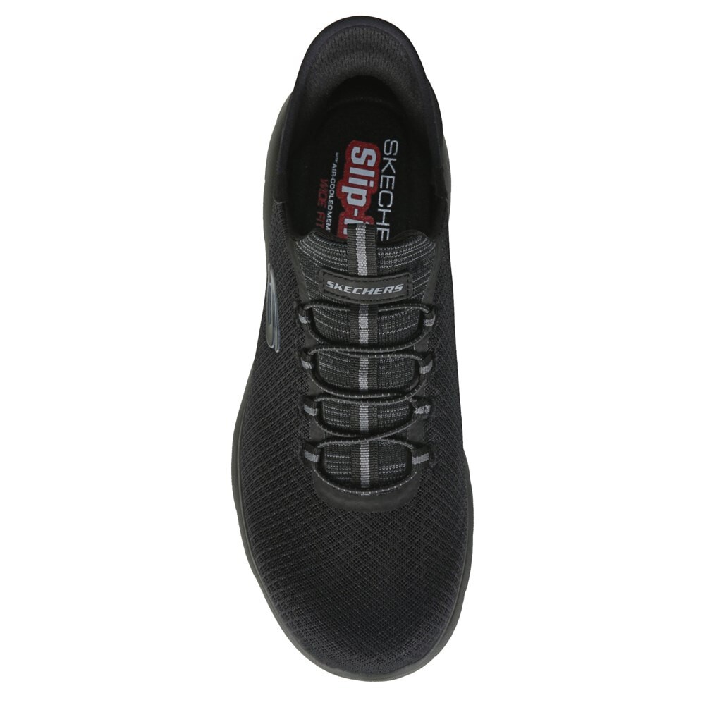 Мужские слипоны Summit среднего/широкого размера Skechers, черный — фото 4