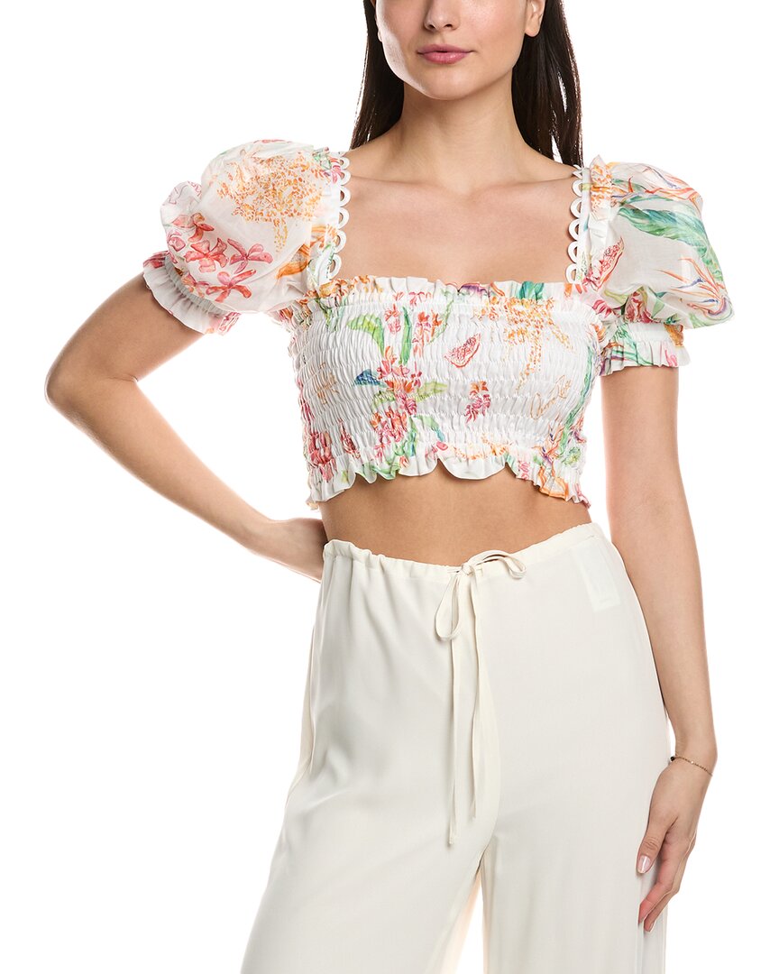 

Шифоновый топ Charo Ruiz Ibiza Lirio, белый