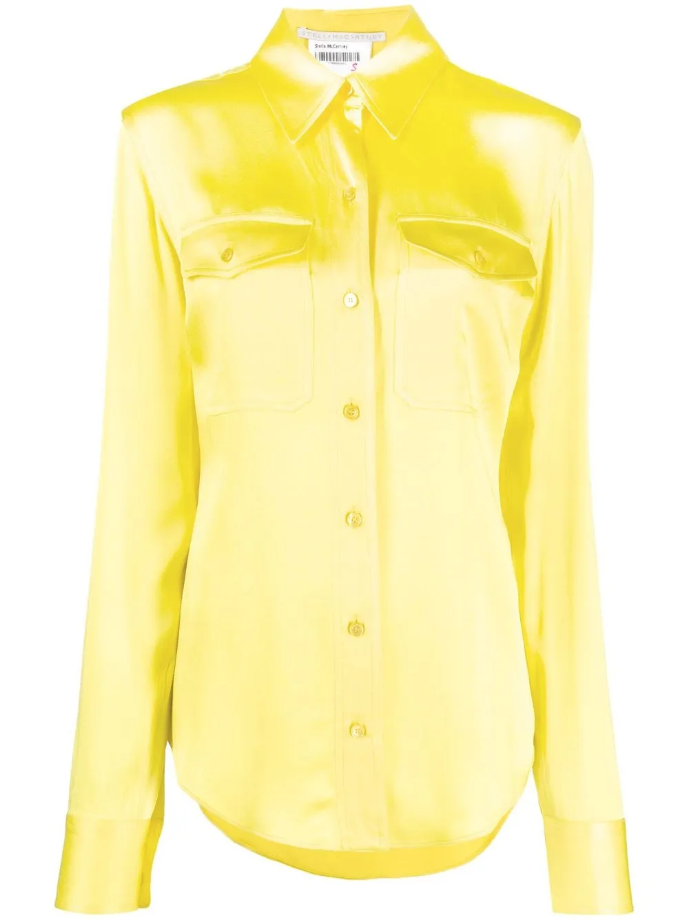 

Атласная рубашка на пуговицах STELLA MCCARTNEY, желтый