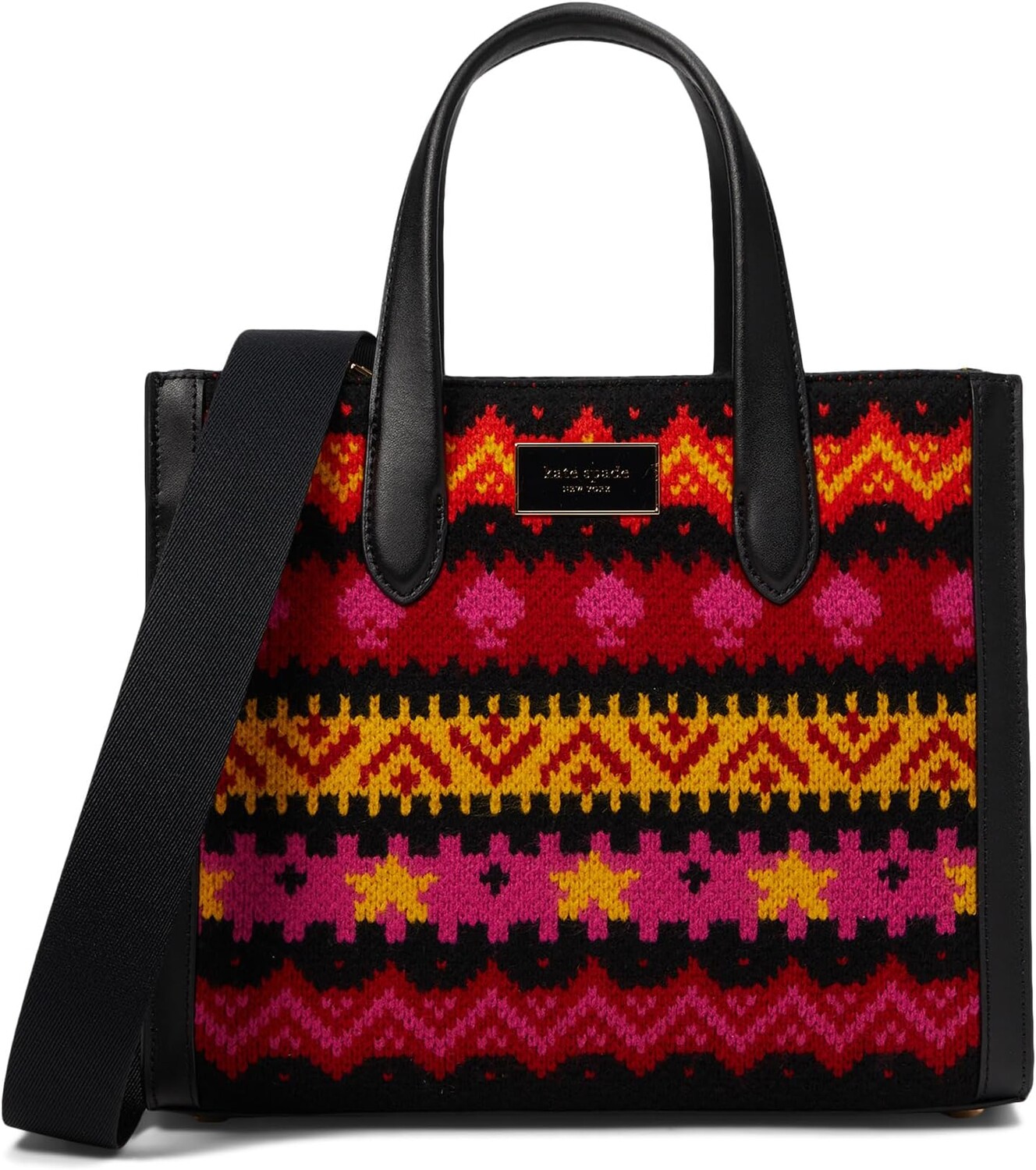 

Сумка Kate Spade New York Manhattan Carnival Fair Isle Sweater Knit Small Tote, цвет Pink Multi, Розовый, Сумка Kate Spade New York Manhattan Carnival Fair Isle Sweater Knit Small Tote, цвет Pink Multi