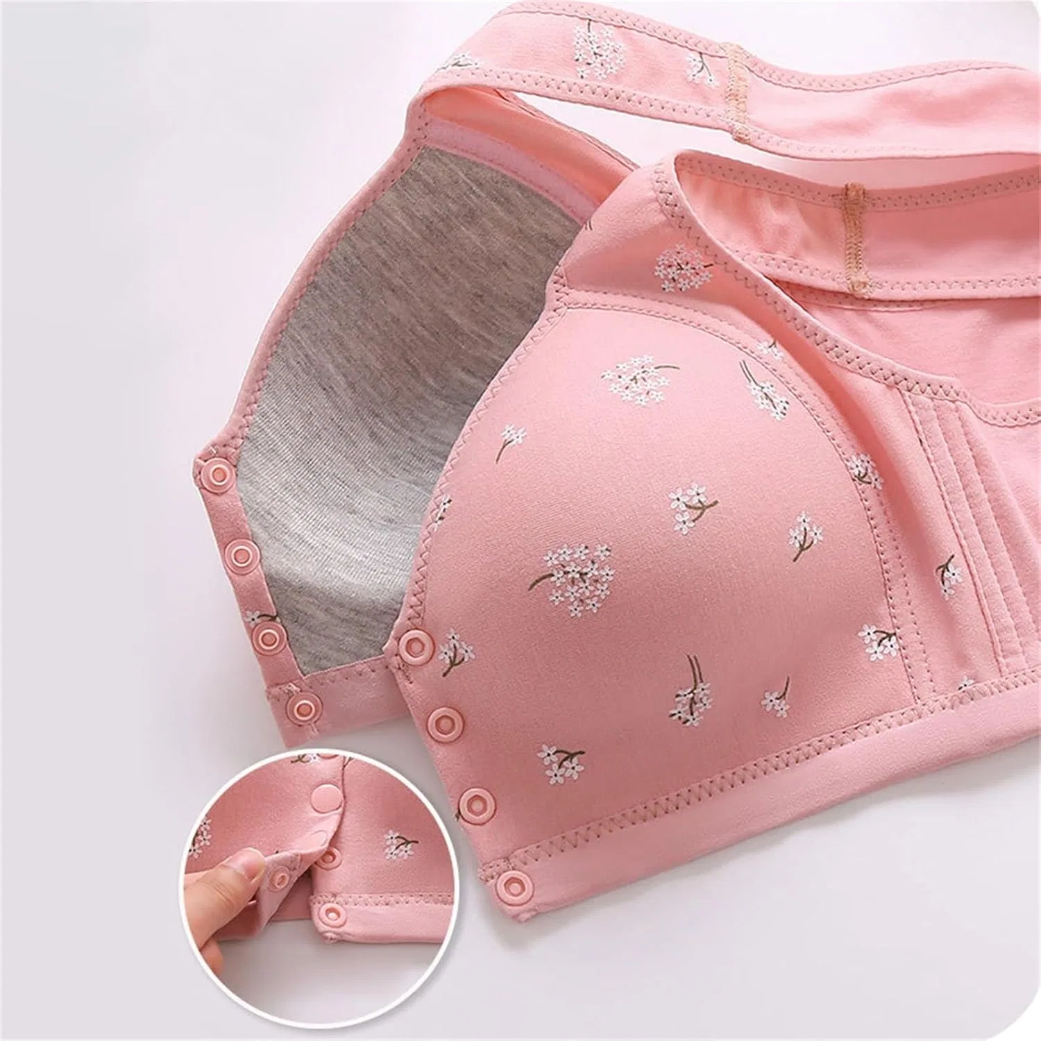 Бюстгальтер спортивный с застежкой спереди, Generic, X2-pink — фото 4