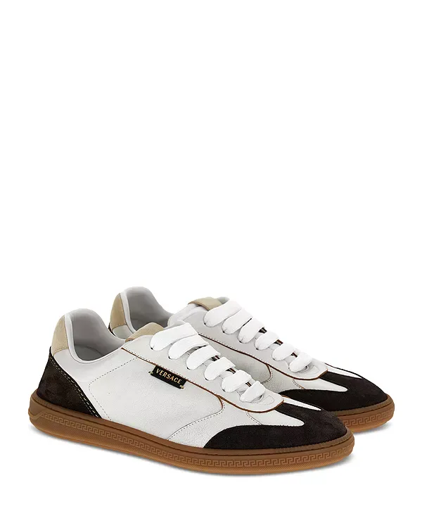 Кроссовки для корта Грека Versace, Moka+White