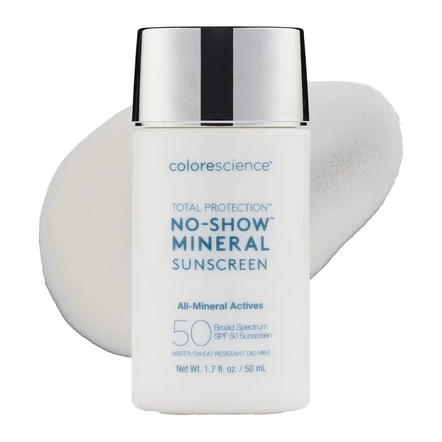 Colorescience Total Protection No Show SPF 50 Минеральный солнцезащитный крем 1,7 унции Уход за кожей 813419027854