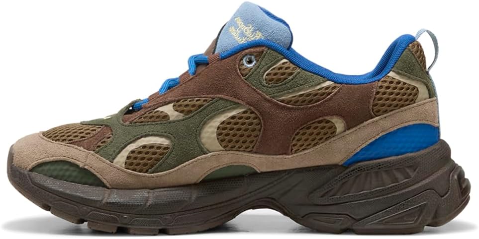 Кроссовки PUMA Mens Kidsuper Studios X Velophasis Nu на шнуровке, повседневные - коричневые — фото 3