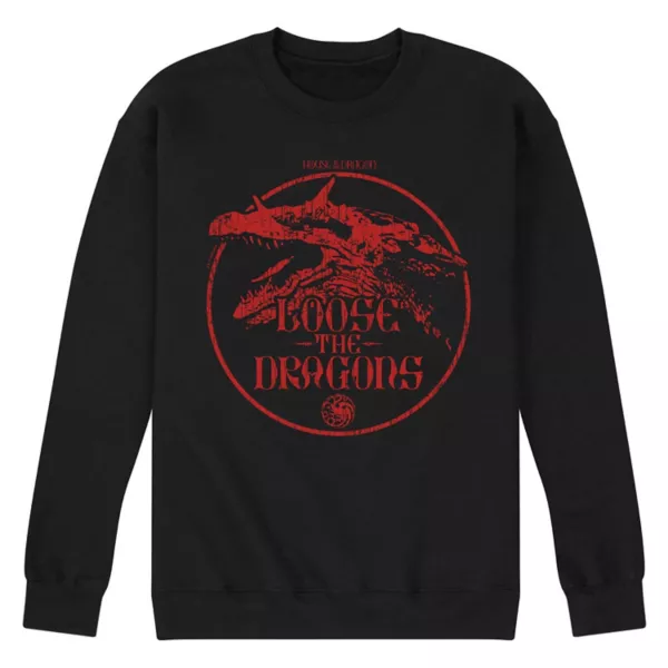 

Мужская флисовая толстовка House of the Dragon с изображением драконов Licensed Character, черный