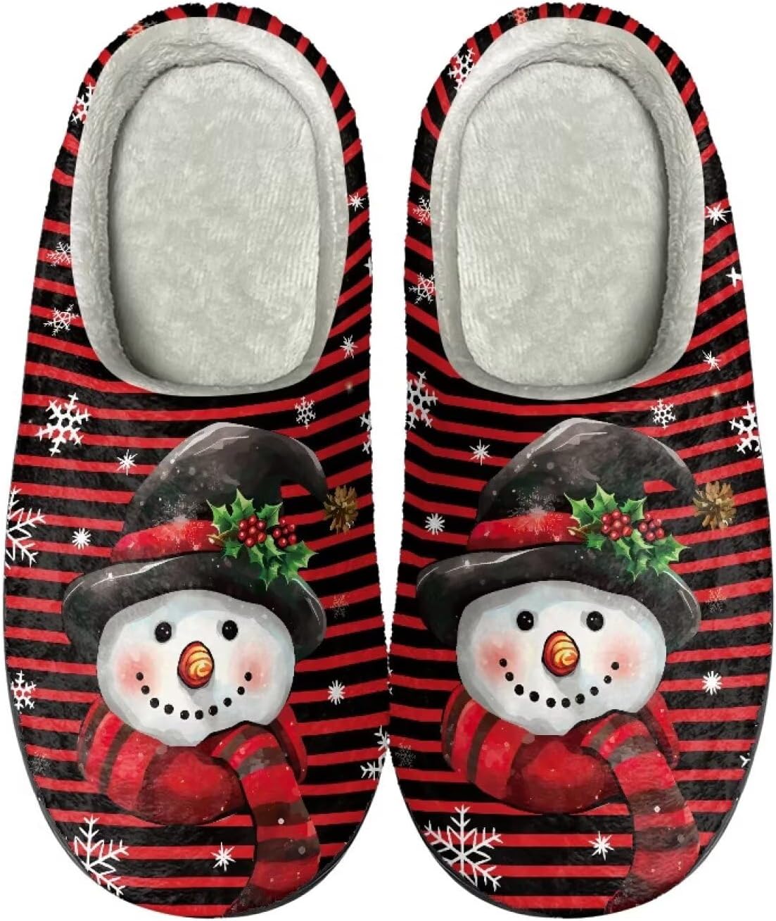 

Тапочки Showudesigns для женщин и мужчин, удобная обувь, теплые, Christmas Snowman 2