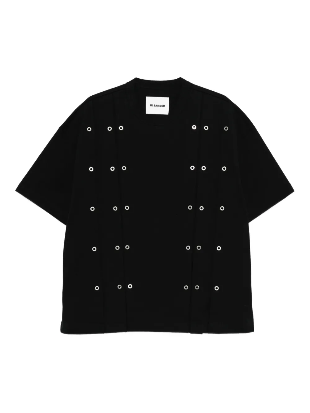 

Футболка с люверсами Jil Sander, черный