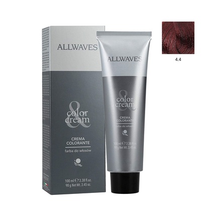 ALLWAVES Professionnelle Крем-краска для волос 4.4 Медный средне-коричневый 100 мл — фото 3