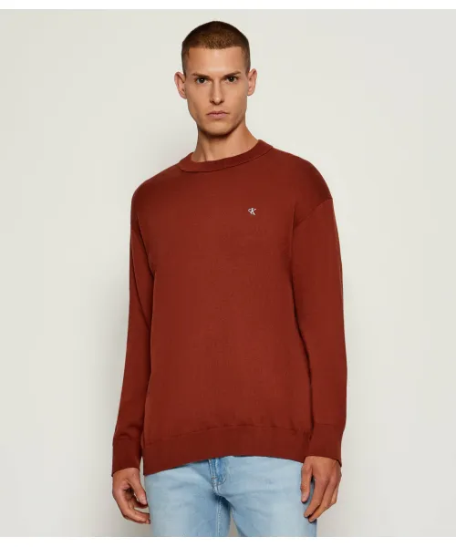 

Свитер Regular fit Calvin Klein Jeans, коричневый