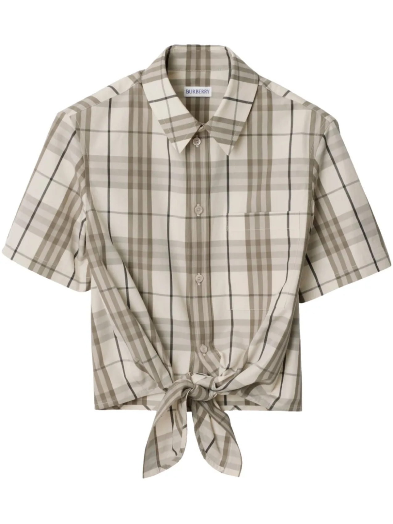 

Клетчатая рубашка Burberry, нейтральный