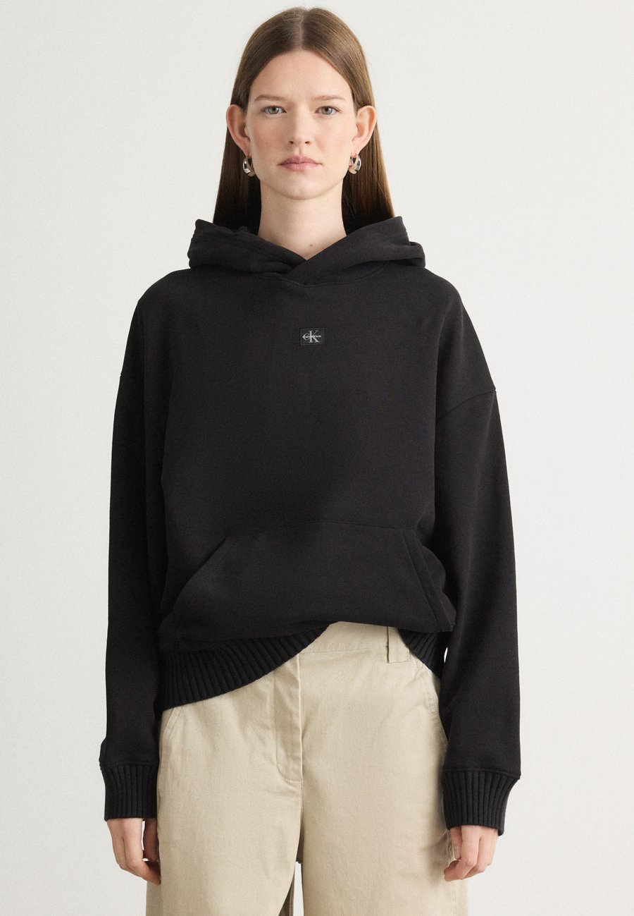 

Толстовка Calvin Klein Jeans LABEL PEACHED HOODIE, Black