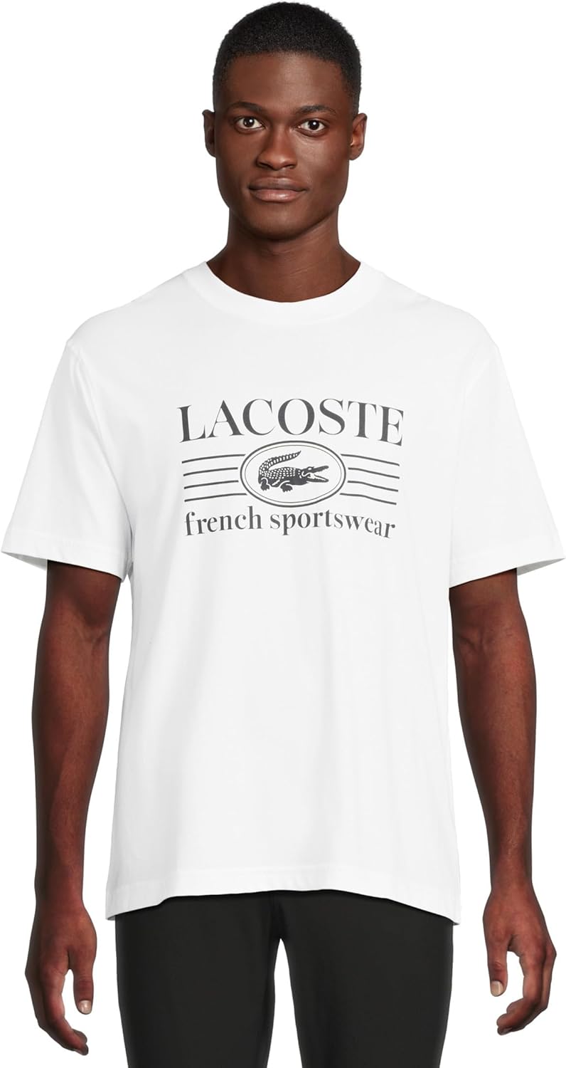 

Мужская футболка Lacoste Classic Fit с круглым вырезом и коротким рукавом, фирменная, White, Белый, Мужская футболка Lacoste Classic Fit с круглым вырезом и коротким рукавом, фирменная, White