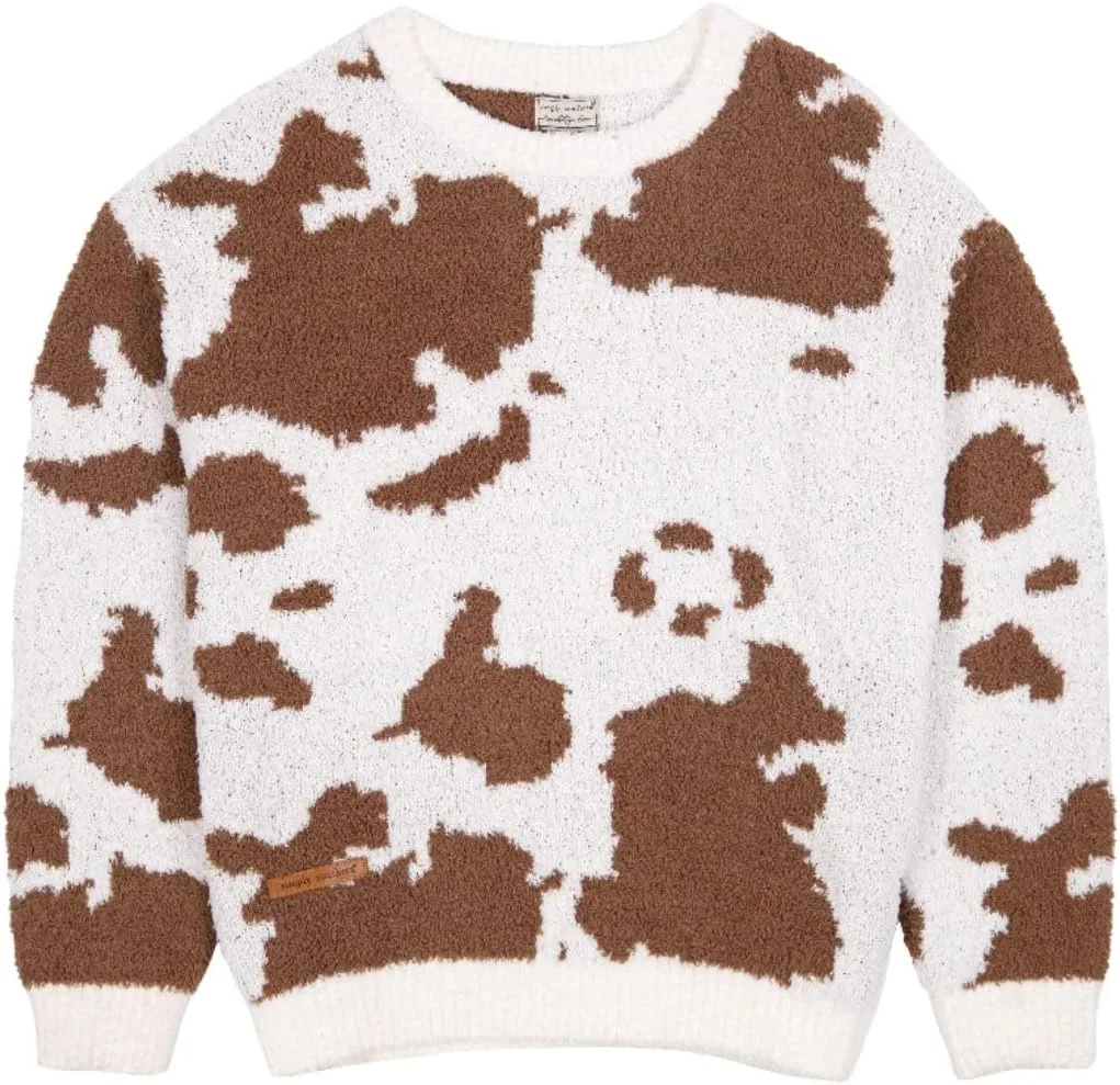 

Мягкий и уютный свитер Simply Southern - Cow - Adult