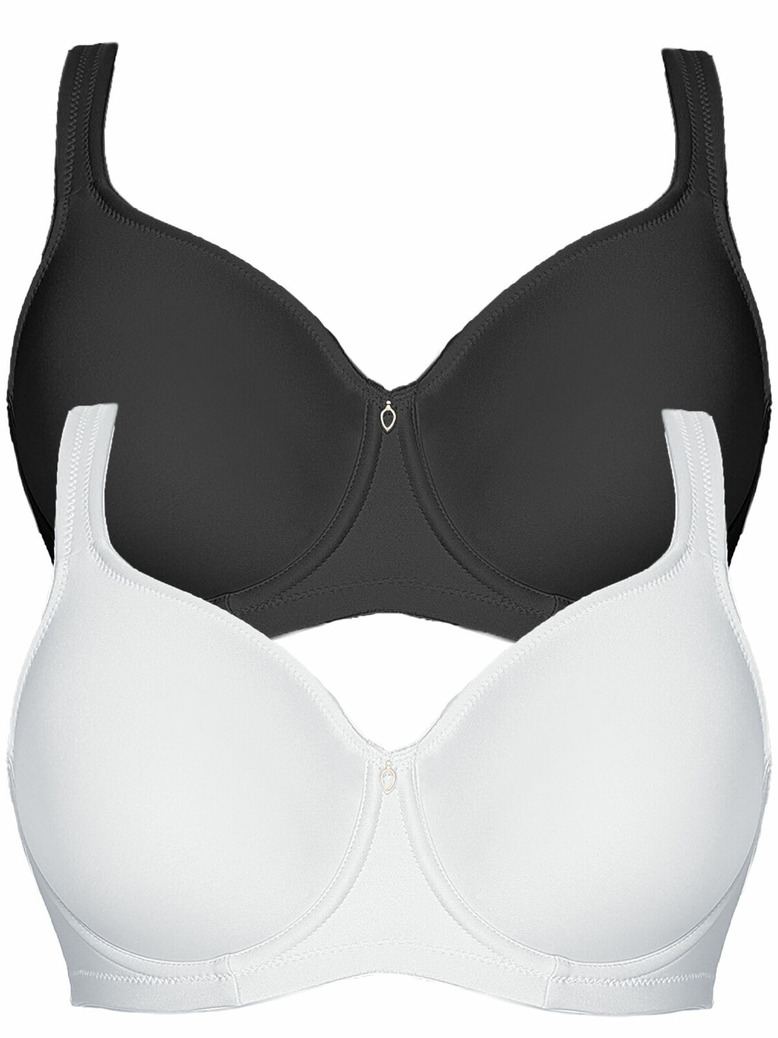

Бюстгальтер с косточками Viania 2er Pack Minimizer Bügel BH Basic, черный