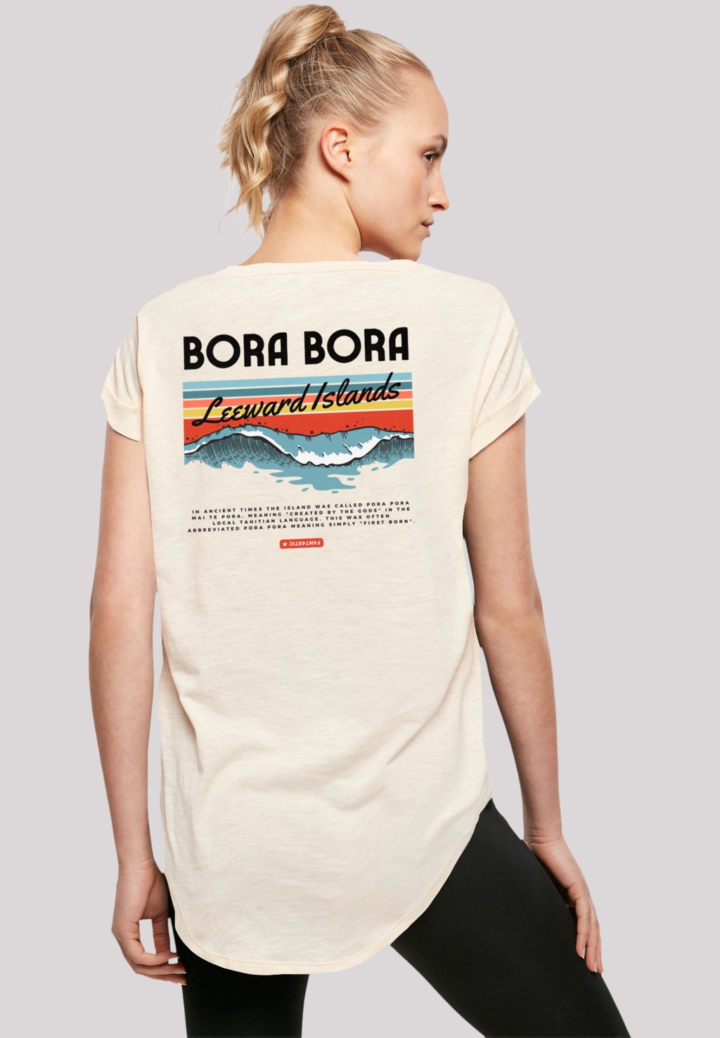 

Футболка с принтом BORA BORA LEEWARDS ISLAND F4NT4STIC, песочный