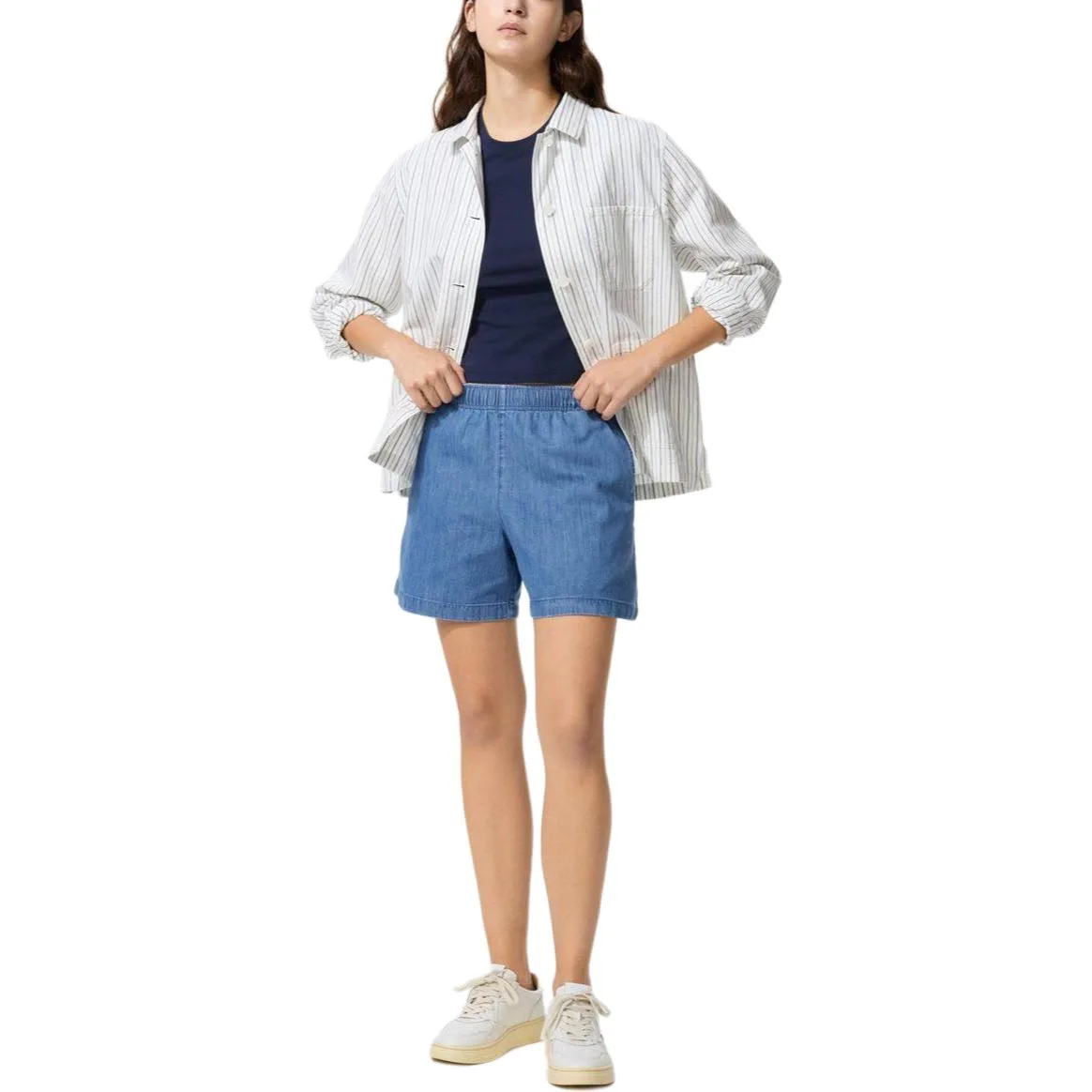 SS26 Джинсовые шорты Women's UNIQLO, royal синий — фото 4
