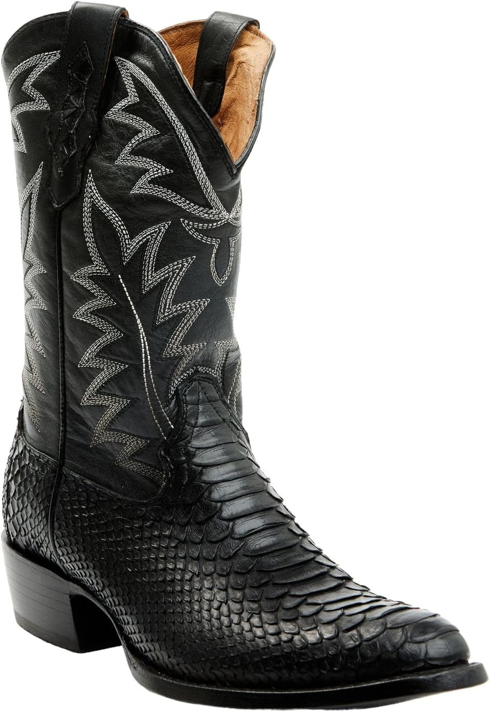 

Мужские экзотические вестерн-бутсы Cody James из питона, круглый носок - Becjdd24-09, черный