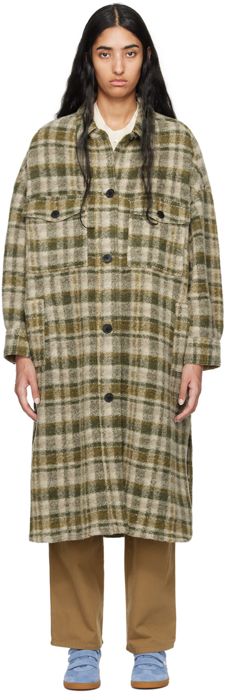 

Пальто Fontizi цвета хаки и бежевого цвета Isabel Marant Etoile