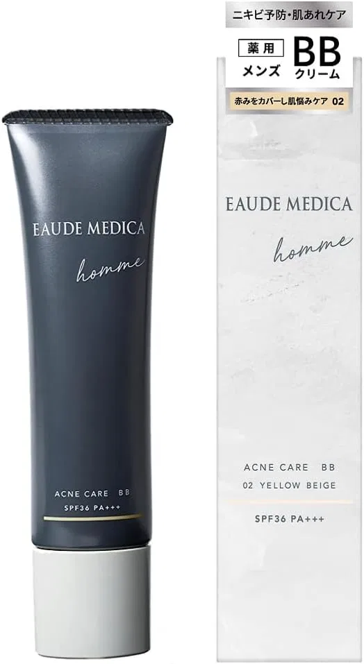 BB-крем для мужчин от акне Eau de Medicaom Medicine Acne Care, оттенок 02 желто-бежевый, 30 г Eau De Medica Homme