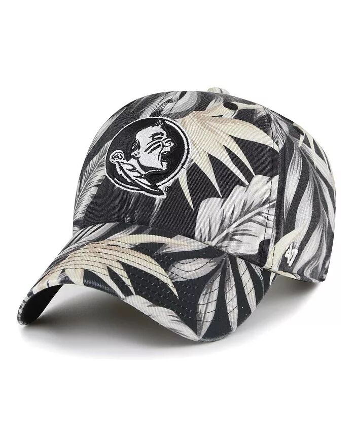 

Мужская черная регулируемая шляпа Florida State Seminoles Tropicalia Clean Up '47 Brand, черный